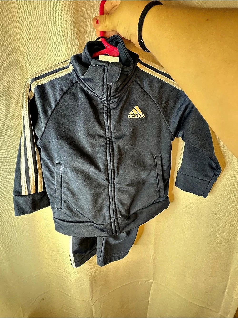 adidas 3-Stripes Tricot Track Suit Baby 12M Blue & White